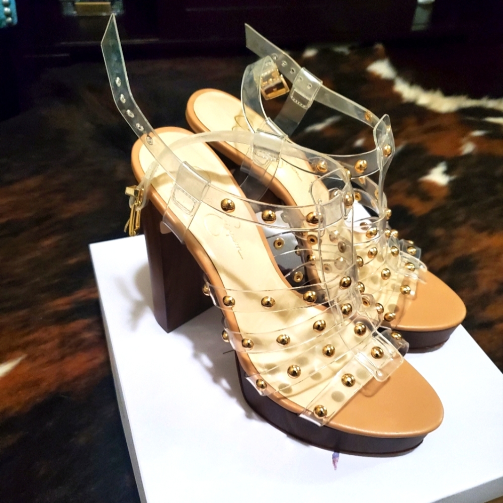 Clear and Gold sandals